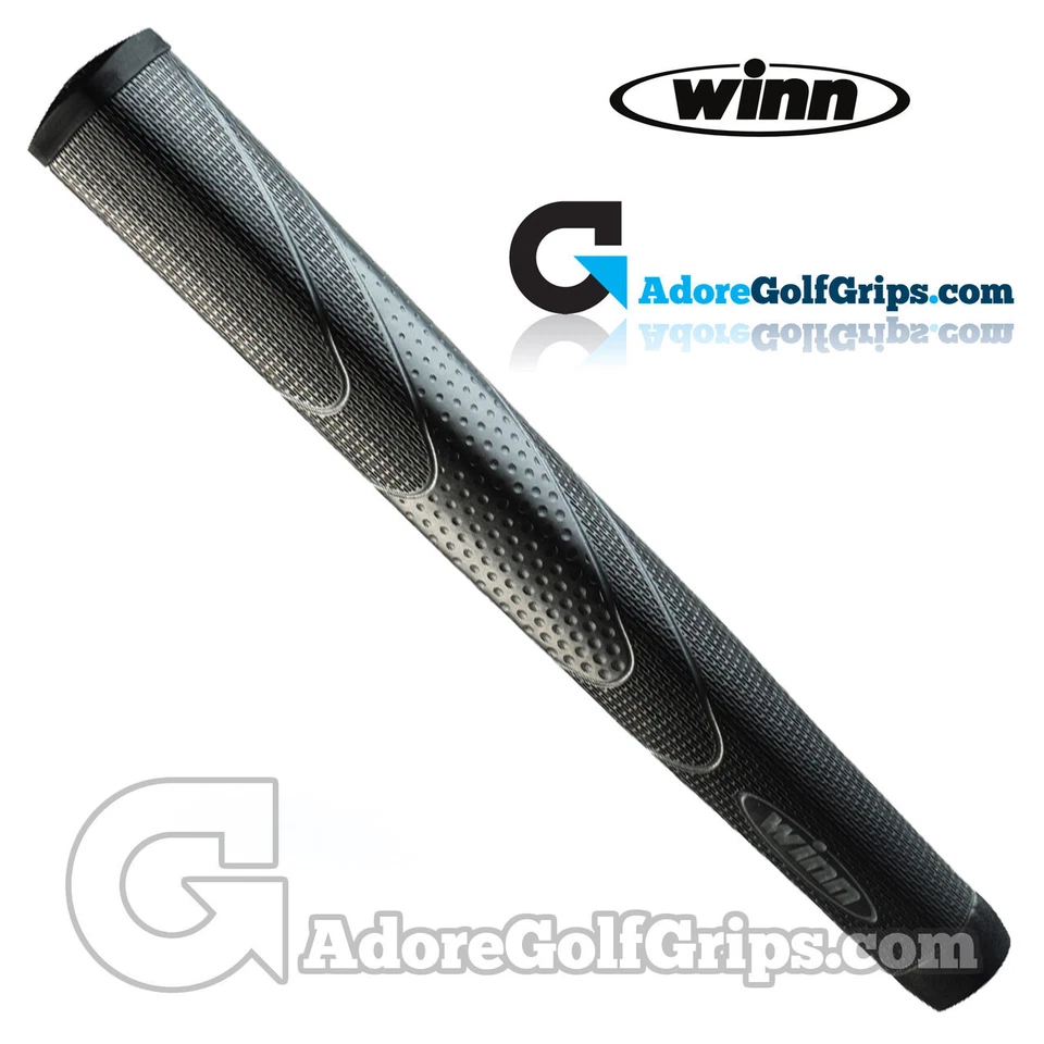 NEUES DESIGN - Winn Jumbo Pistol Lite Puttergriff - Schwarz + GRATIS GRIFFBAND