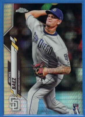 2020 Topps Chrome Prism Refractor Parallel #187 Michel Baez Padres Rookie RC - Image 1 of 2