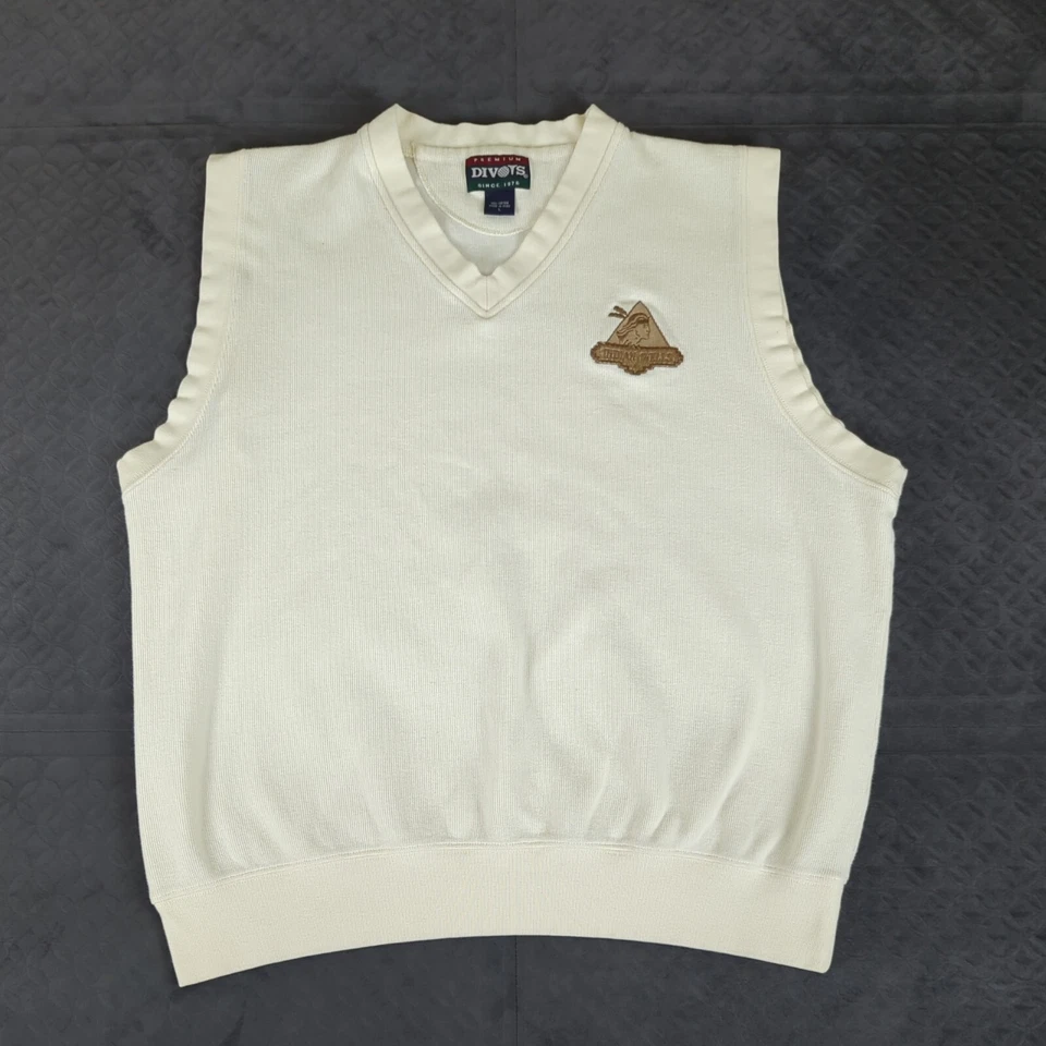 Indian Wells Golf Resort Suéter Chaleco Divots Sin Mangas Algodón Hombres Grande Foto 1 de 4