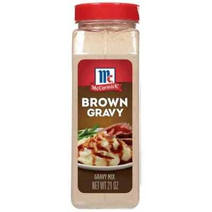 McCormick No Artificial Flavors Brown Gravy Seasoning Mix Bottle, 21 oz Bottle.. - Picture 1 of 14