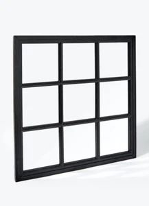 Large Black Window Mirror - Picture 1 of 1