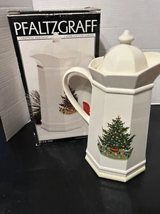 Pfaltzgraff Thermal Vintage Carafe Christmas Heritage Thermal Vacuum Coffee 1 L - Picture 1 of 7