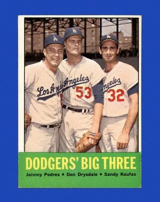 1963 Topps Set-Break #412 Podre/Drys/Kouf en muy buen estado-en muy buen estado *GMCARDS* Foto 1 de 2