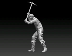 20th Century Worker Figure 1:16 Scale High Detail 3d Resin Printed - Picture 1 of 2