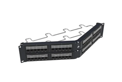 COMMSCOPE UNPA-6-DM-2U-48 48 Ports 2U CAT-6 IDC A/B UNIVERSAL Angled Patch Panel - Изображение 1 из 4