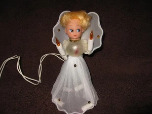 ANGEL LIGHTED CHRISTMAS TREE TOPPER, NETTING, VINTAGE BOX - Picture 1 of 13