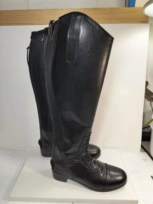 Botas de equitación Saxon Syntovia 109596 Black Field 7,5 COMO NUEVAS 20" de alto ecuestres A+++ Foto 1 de 4