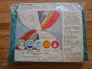 Juego Cortinas Texturizadas Verde Azul Plisado MCM De Colección 35" Forradas en Fibra de Vidrio - Imagen 1 de 6