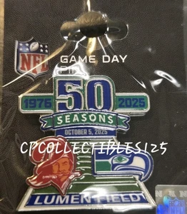 SEATTLE SEAHAWKS VS Tampa Bay Buccaneers Game day Pin 10/5/2025 NEW - Picture 1 of 1