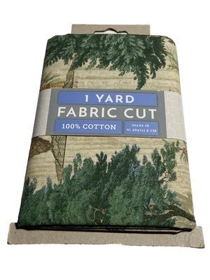 David Textiles 1 Yard Fabric Cut !00% Cotton Trees 36 x 44 in - Image 1 of 4