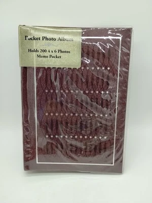 Álbum de fotos de bolsillo Borgoña para 200 4x6" sin cordones Walmart  Foto 1 de 4