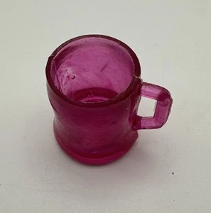 Vintage Barbie Doll Deluxe Kitchen 1960s 1:6 Dishes Pink COFFEE MUGS glasses - Picture 1 of 4