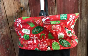 Christmas collapsible Fabric shopping basket w/handle......b8 - Picture 1 of 7