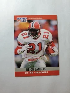 1990 Pro Set Football #21 Deion Sanders Atlanta Falcons - Picture 1 of 2