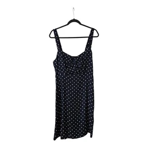 Old Navy NWT Dress Polka Dot Navy White - Picture 1 of 9