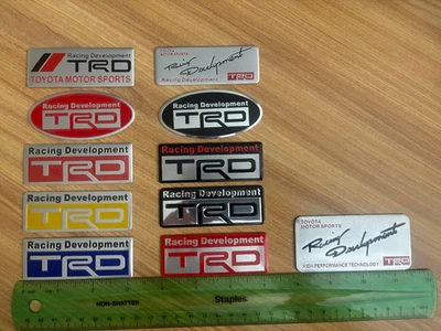 1 PC TRD Aluminum Emblem Sports Racing Name Badge Rear Sticker Decal RAV4 SUPRA - Image 1 of 4