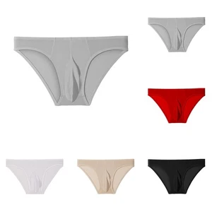 Stylish Mens Elephant Nose Briefs Comfortable Thongs in Ice Silk Fabric - Picture 1 of 14