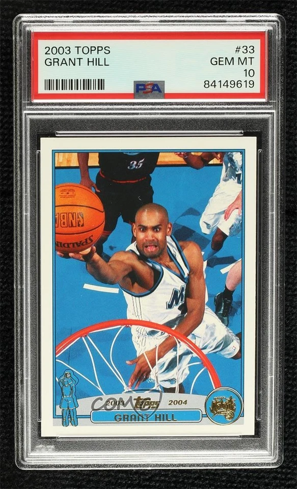2003-04 Topps Grant Hill #33 PSA 10 GEM MT HOF - Image 1 of 2