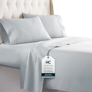 Bed Sheets Set Queen with 2 Pillowcases Hotel Luxury Brushed Microfiber Sheet W/ - Picture 1 of 12