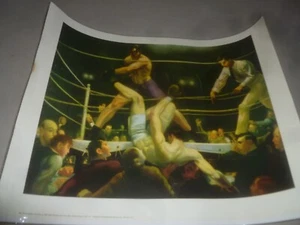IMPRESIÓN DE PÓSTER 825 GEORGE BELLOWS DEMPSEY Y FIRPO 1924 PARTIDO DE BOXEO LAMINADO - Imagen 1 de 9