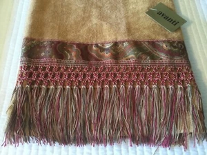 Avanti “BOHEMIAN PAISLEY” Nutmeg Bath Towels 27x 51” SET/2 NEW with TAGS - Picture 1 of 11