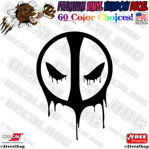 Deadpool Face Logo Car Truck Window Wall Laptop Gift Vinyl Decal Sticker. - Picture 1 of 4