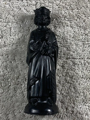 Ajedrez renacentista vintage 1974 MB SOLO REY NEGRO pieza de repuesto Foto 1 de 4