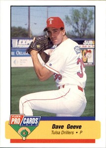 1994 Tulsa Drillers Fleer/ProCards 237 Dave Geeve Chicago Illinois Baseball Card
