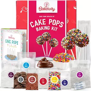DIY Cake Pop Backset für Kinder - Vorgemessene Zutaten, Dekorationszubehör - Bild 1 von 12