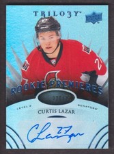 2014-15 Upper Deck Trilogy Hockey Radiant Blue #146 Curtis Lazar 220/225 Auto