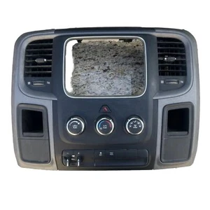2013-2018 DODGE RAM 1500 2500 3500 SURROUNDDASH RADIO BEZEL BLK/GREY 1WA381X9AC - Picture 1 of 8