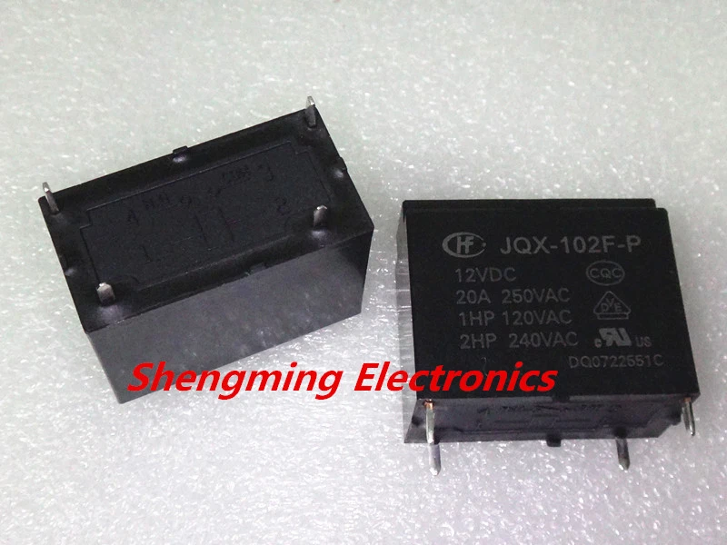 2pcs 4pins JQX-102F-P-12VDC 20A 250VAC Relays - Image 1 of 1
