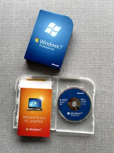 DVD Microsoft Windows 7 Professionnel 32 64 bits avec clé de produit 100% authentique - Photo 1/2