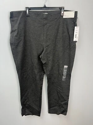 Liz Claiborne Alexis Gray Straight Leg Mid Rise Ponte Trouser Pants Wmn's Sz 2X - Image 1 of 4