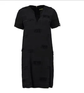 VERSACE JEANS D2HPA425 Dress Black Size ITA 40 UK 8 RRP £295 - Picture 1 of 9