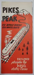 Vintage Pikes Peak World Famous Cog Railway Pamphlet - Picture 1 of 4