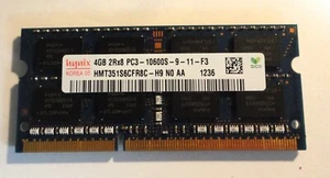 Hynix 4GB 2Rx8 PC3-10600S DDR3 1333MHz SODIMM RAM HMT351S6CFR8C-H9 - Picture 1 of 3