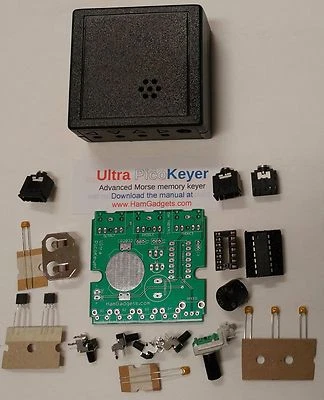 Ham Gadgets Pico CW Keyer ULTRA-PK KIT w/ memories, small, easy program Morse - Image 1 of 4