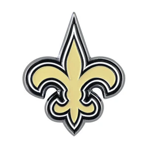 NFL - New Orleans Saints emblema in metallo colore cromato - Foto 1 di 4