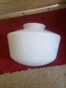 Vintage Milk white Glass Ceiling Light Shade School House - Picture 1 of 1