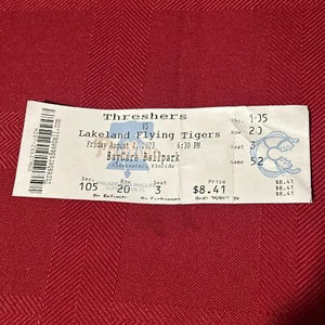 Clearwater Threshers vs. Lakeland Tigers 08/04/2023 Florida State League TICKET - Picture 1 of 2