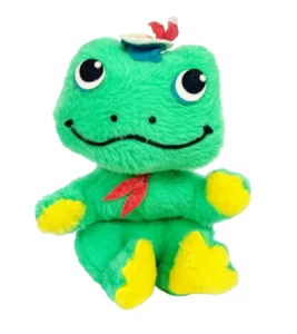 Vintage Pillow Pets Dardanelle Dakin Green Frog 1970s Plush Stuffed Toy 11" - Picture 1 of 9
