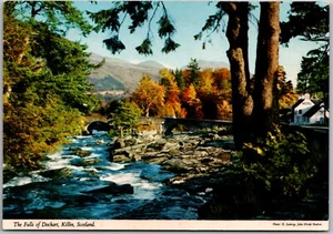 Postkarte Vintage Continental Chrome Falls of Dochart Killin Schottland - Bild 1 von 3