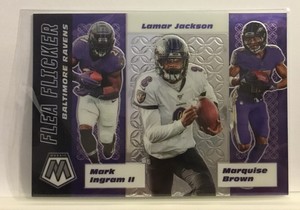 2020 PANINI MOSAIC FLEA FLICKER LAMAR JACKSON #2 RAVENS MG