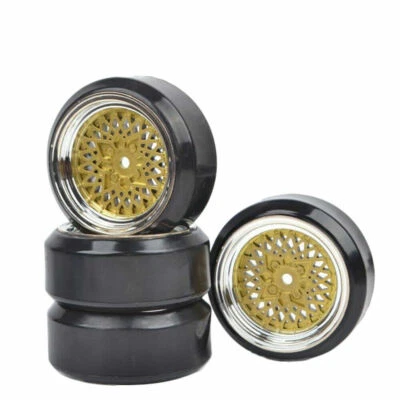 4Pcs Drift Tires&Wheels 12mm Hex for HPI HSP Tamiya 1:10 RC On Road Racing Car - Image 1 of 4