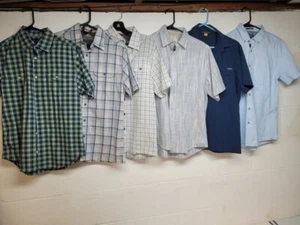 mens short sleeve button up shirt 6 pack lot of 6 size s  /we4380 r1 t31 - Picture 1 of 7