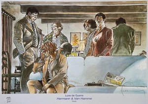 Hermann - Ex-Libris numéroté et signé - Lune de Guerre - Imagen 1 de 1