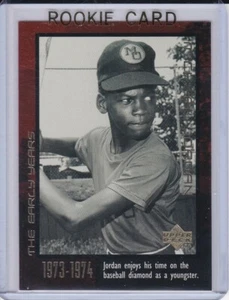 MICHAEL JORDAN ROOKIE CARD Young Kid MJ Baseball RC Upper Deck CHICAGO BULLS - Picture 1 of 2