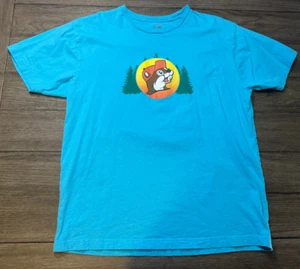Buc-ees Short Sleeve T Shirt Size Large "It's All Good in the Woods" Teal - Picture 1 of 5