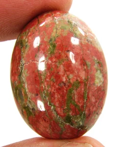 40.40 Ct Natural Green Unakite Loose Gemstone Cabochon Wire Wrap Stone - 60573 - Picture 1 of 5